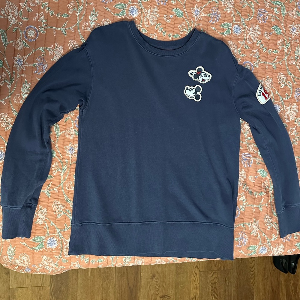 NWOT Official Disney Crewneck with patches
